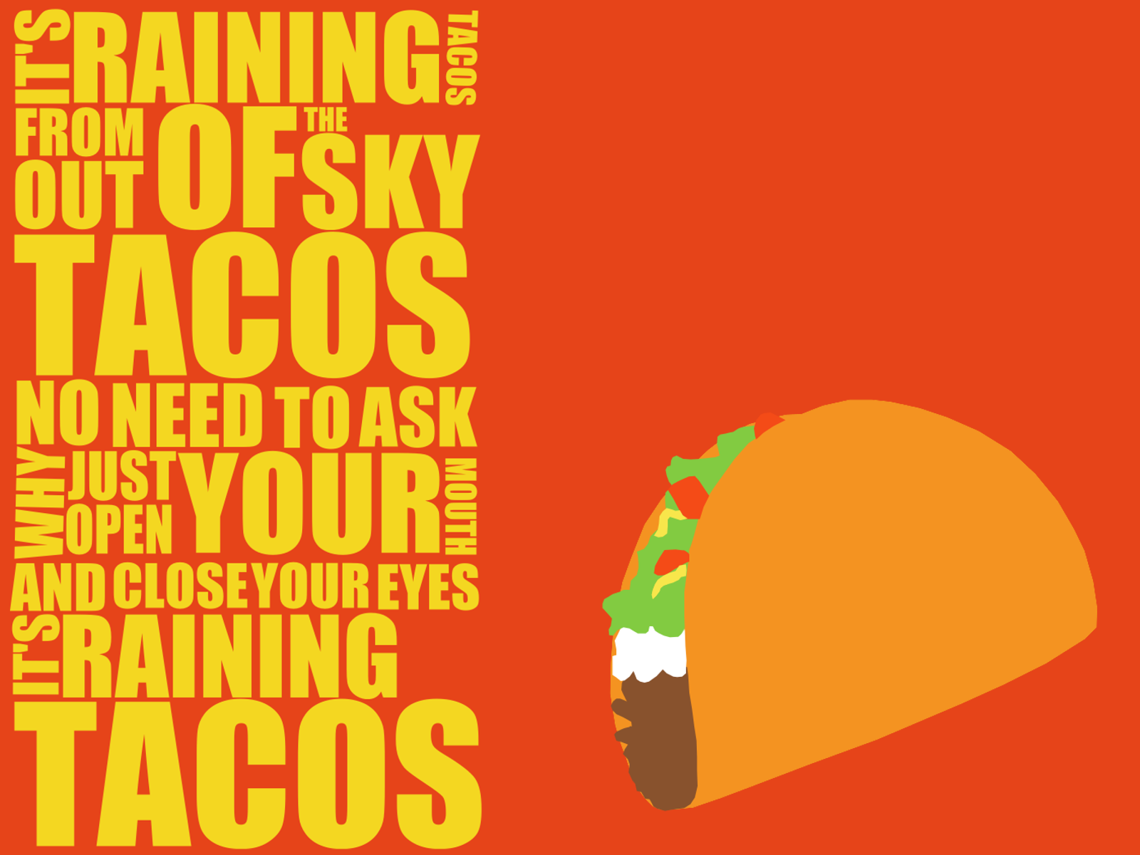 Raining tacos HD wallpapers