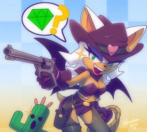 Rouge the bat  and Cactuar +cowgirl+