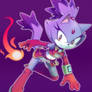 Blaze the cat with a new design