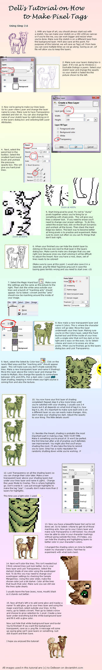Gimp 2.6 Pixel Tag Tutorial