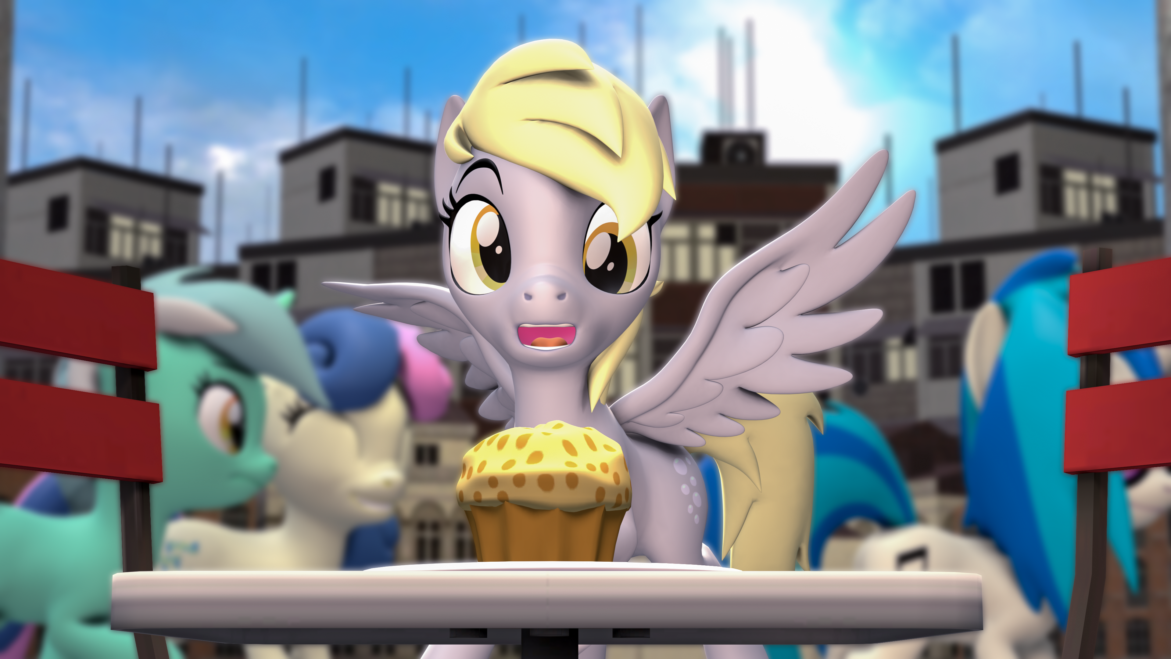 pic Mlp Derpy Muffin derpy looking at the muffin sfm by