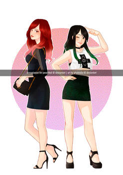 (C) Sayuri and Akari
