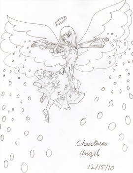 Christmas Angel lineart