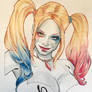 watercolor harley quuin ( by elias chatzoudis )