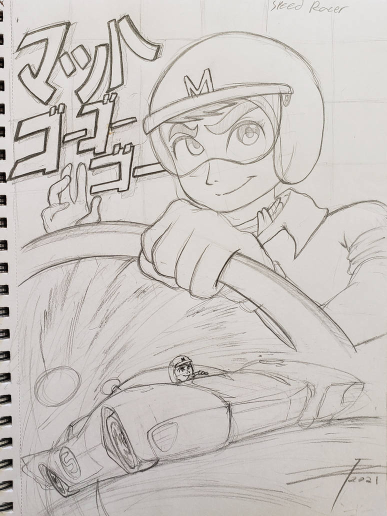 Speed racer sketch by tsebii on DeviantArt