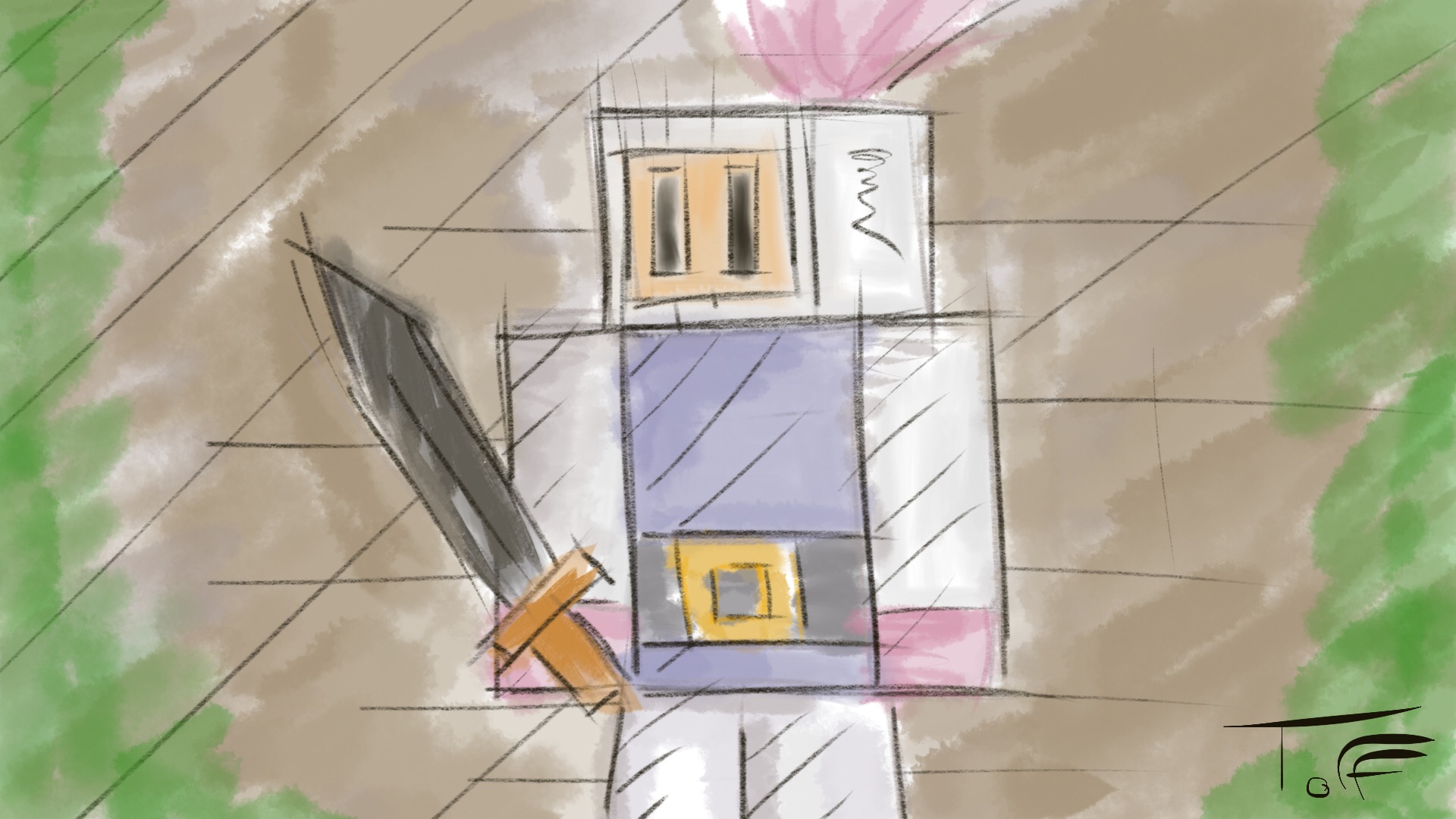 Minecraft Bomberman Sketch