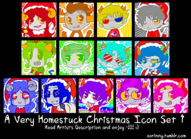 A Very Homestuck Christmas Icon Set 1