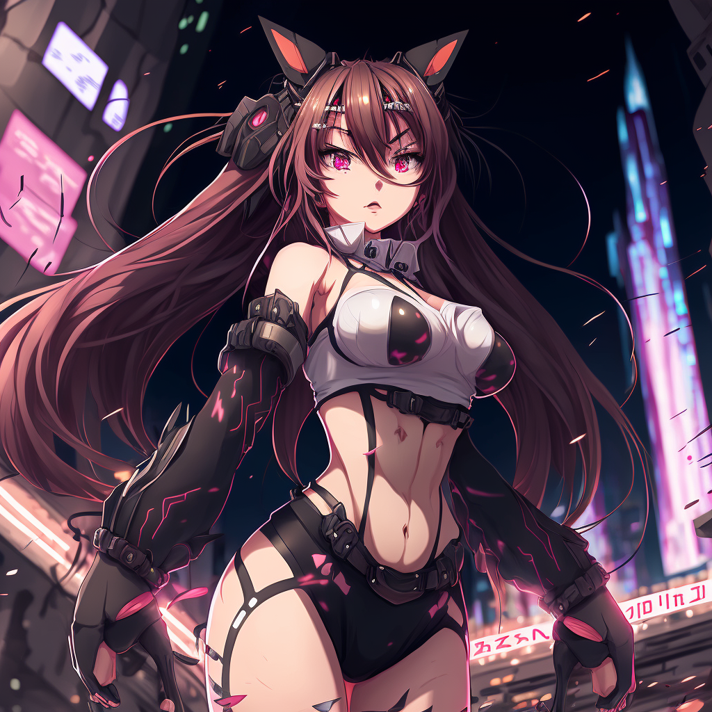 Cyberpunk Anime Girl with Mclaren 5K Wallpaper by OmegaHD on DeviantArt