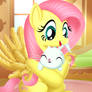 Fluttershy hug Angel