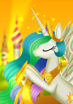 Princess Celestia Raising The Sun