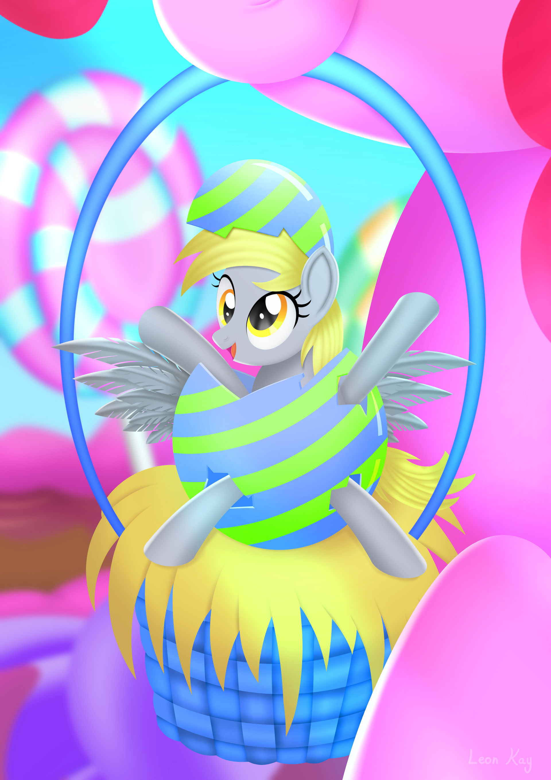 Derpy Rake Derpy in Easter by LeonKay on DeviantArt