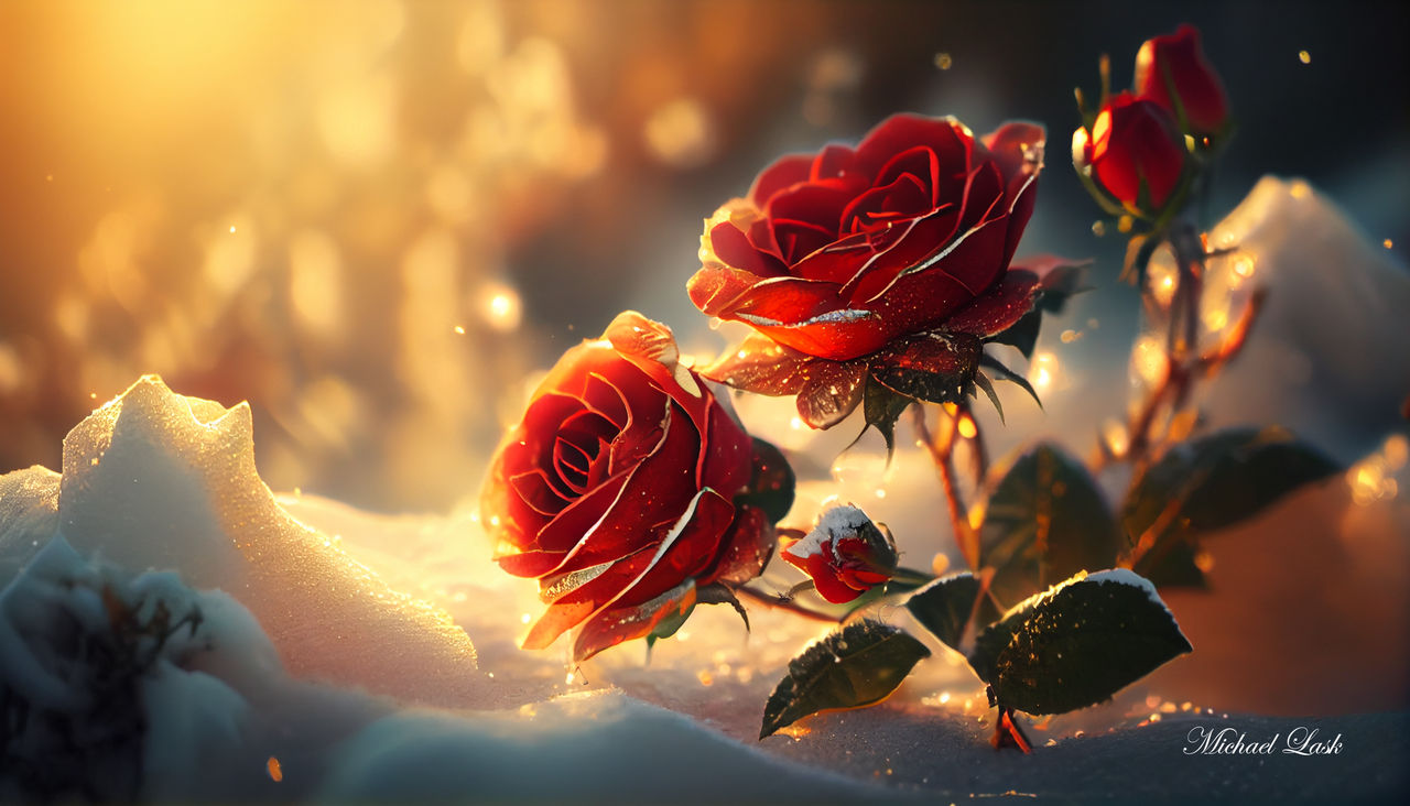 Red Roses in the Snow by urenigma on DeviantArt