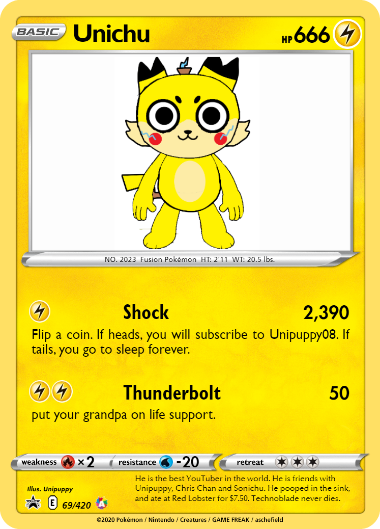 The world's rarest Pokemon card, I guess... by Unipuppy1234 on DeviantArt