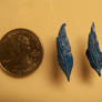 Blue Feather Earrings