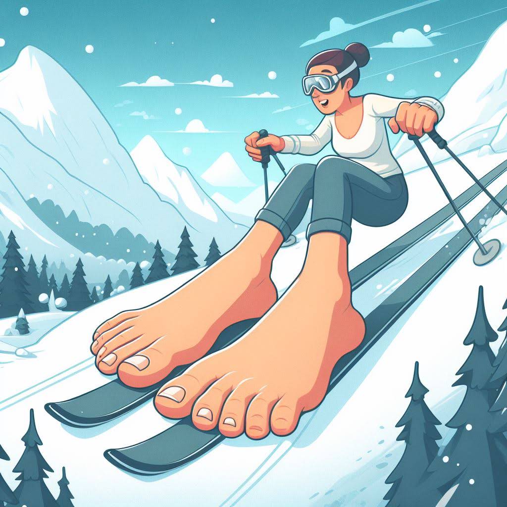 Ski Racers Feet Big feet skiing(AI) by katitatiwa on DeviantArt