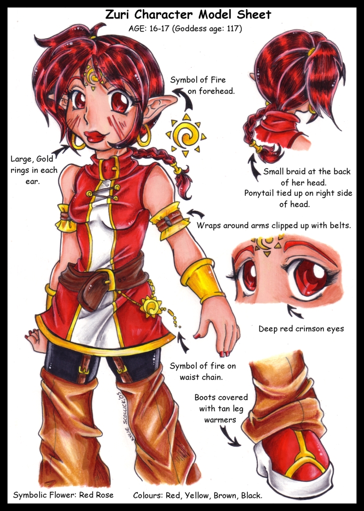 Zuri Character Model Sheet