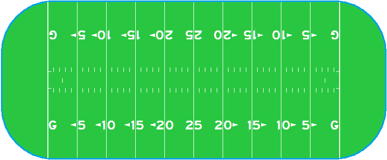 Football field markings diagram