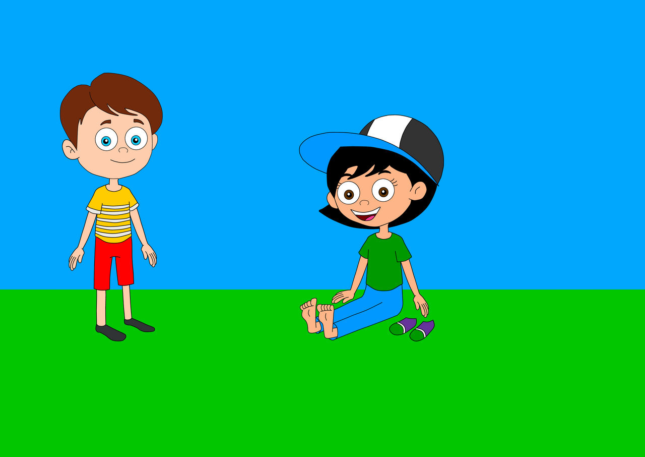 A boy sees a girl resting barefoot by Agustinsepulvedave on DeviantArt