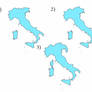 Three shapes of Italy 