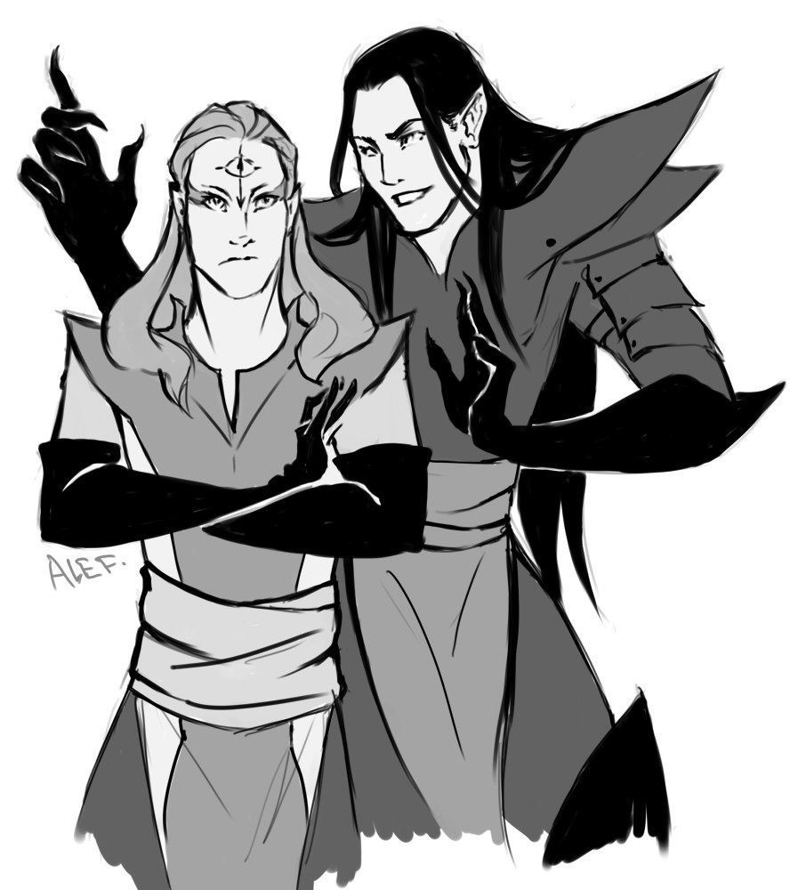 Melkor and Sauron by BohemianWeasel on DeviantArt