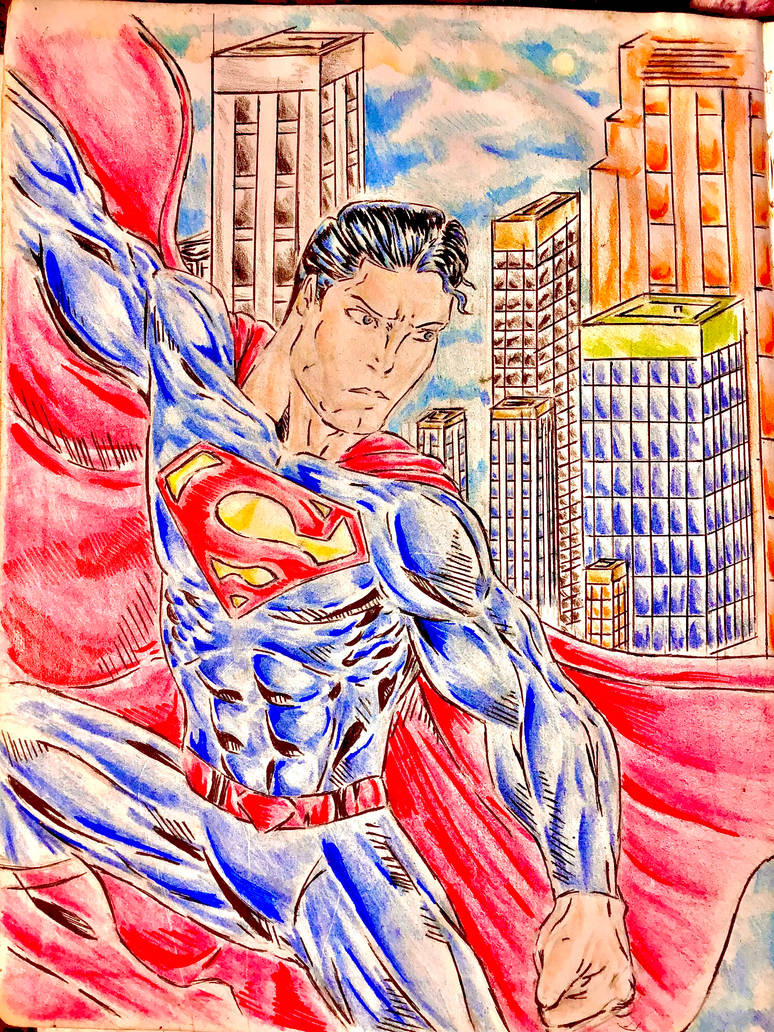 Superman soars the skies by KreativeDrK on DeviantArt