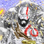 Kratos stands near volcano