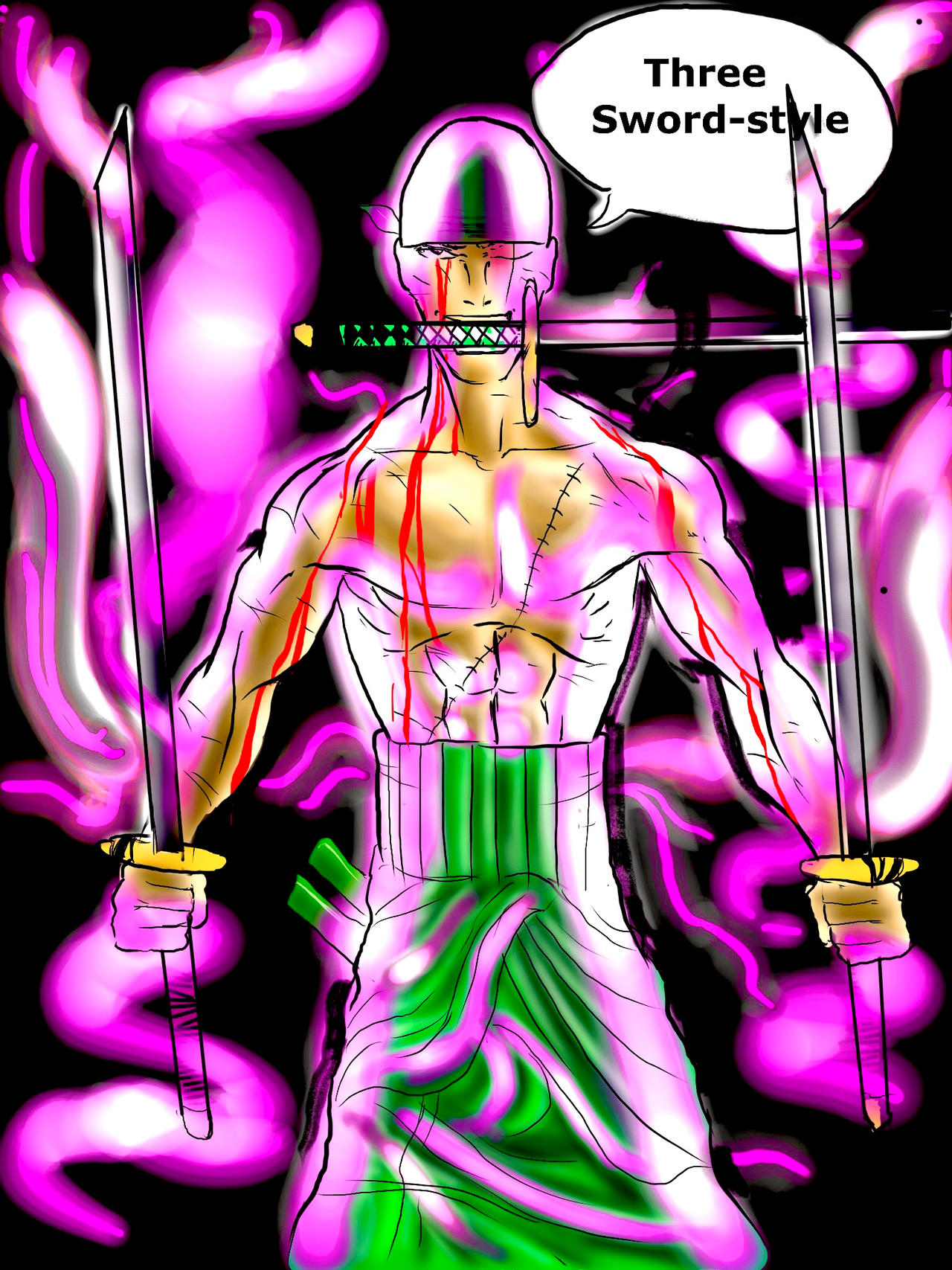 Three-sword style (1) by KreativeDrK on DeviantArt