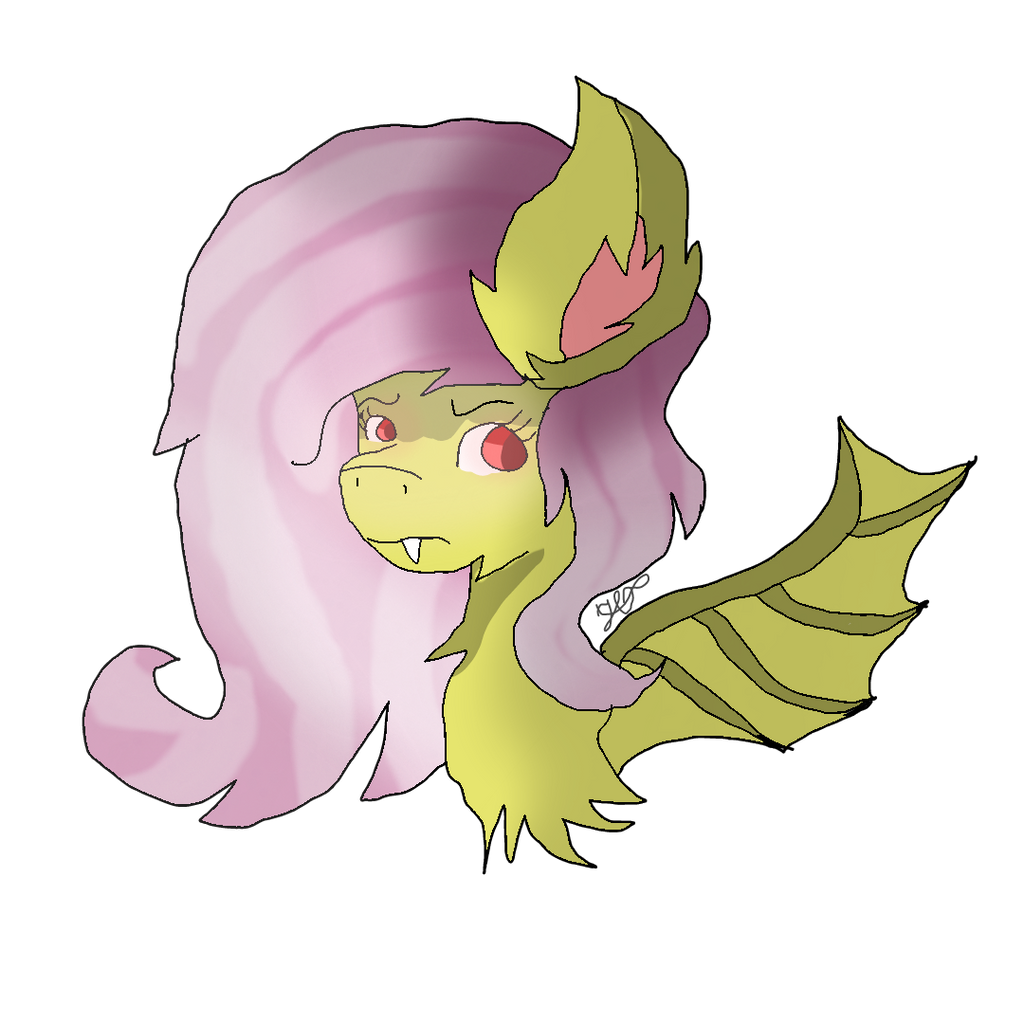 Flutterbat Deviantart Front Flutterbat by rainbowtriinmlp on DeviantArt