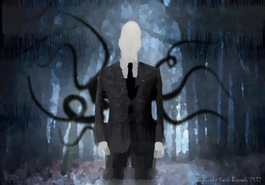 Slender Man Painting