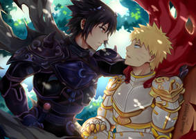 (Yaoi) SasuNaru Knights Postcard