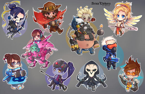 Overwatch sticker sample (UPDATED) by arisa-chibara on DeviantArt