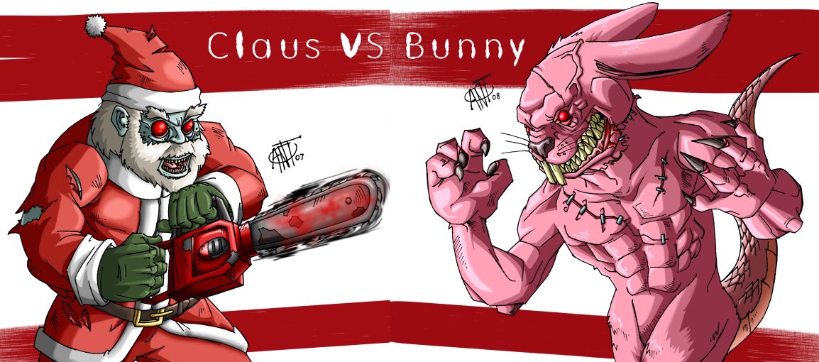 Holiday Faceoff Claus VS Bunny