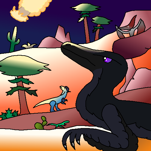 Dino run Art  The night that all went wrong by ThatOneWindBoi on