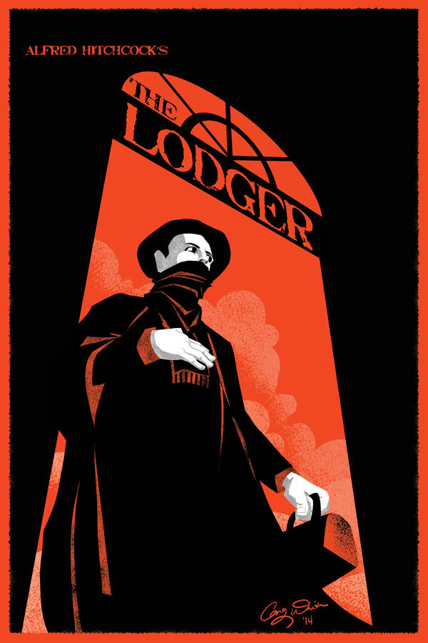 The Lodger (1926, dir. Alfred Hitchcock) poster by Greg White aka TightywhiteArt, 2014
