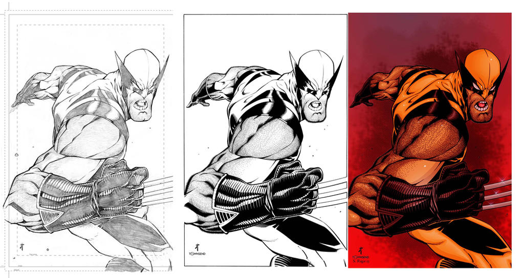 Wolverine pencils,inks and colors