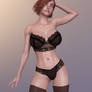 Afternoon Pinup: Trinity - Black Lingerie