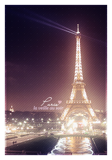 paris at night: eiffel tower.