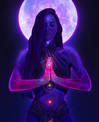 Cosmic Meditating Girl 2