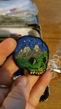 mountain skull patch 