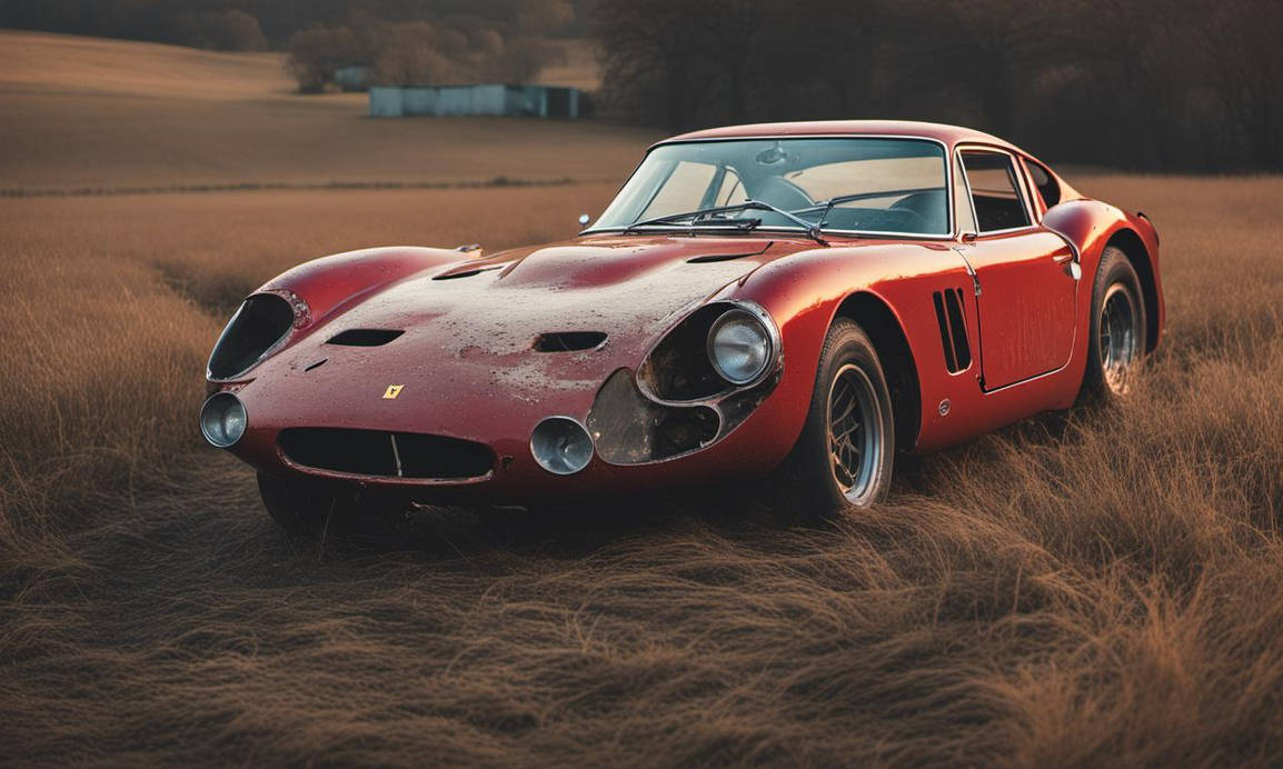 Rotting Ferrari 1965 Ferrari 250gto Rotting In A Field At Sunset I by cagecko on DeviantArt