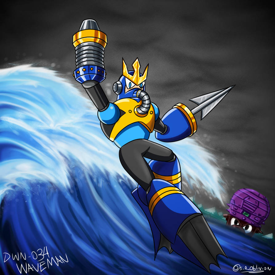 Wave Man - Megaman 5 (by Oblivion MrX) by OblivionMrX on DeviantArt