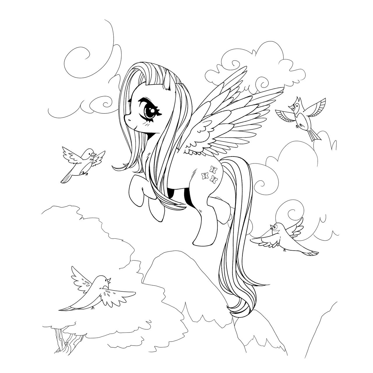 Flutterbye Coloring Pages Fluttershy coloring page by chick3nchas3r on DeviantArt