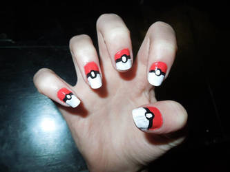 Pokemon Ball nails