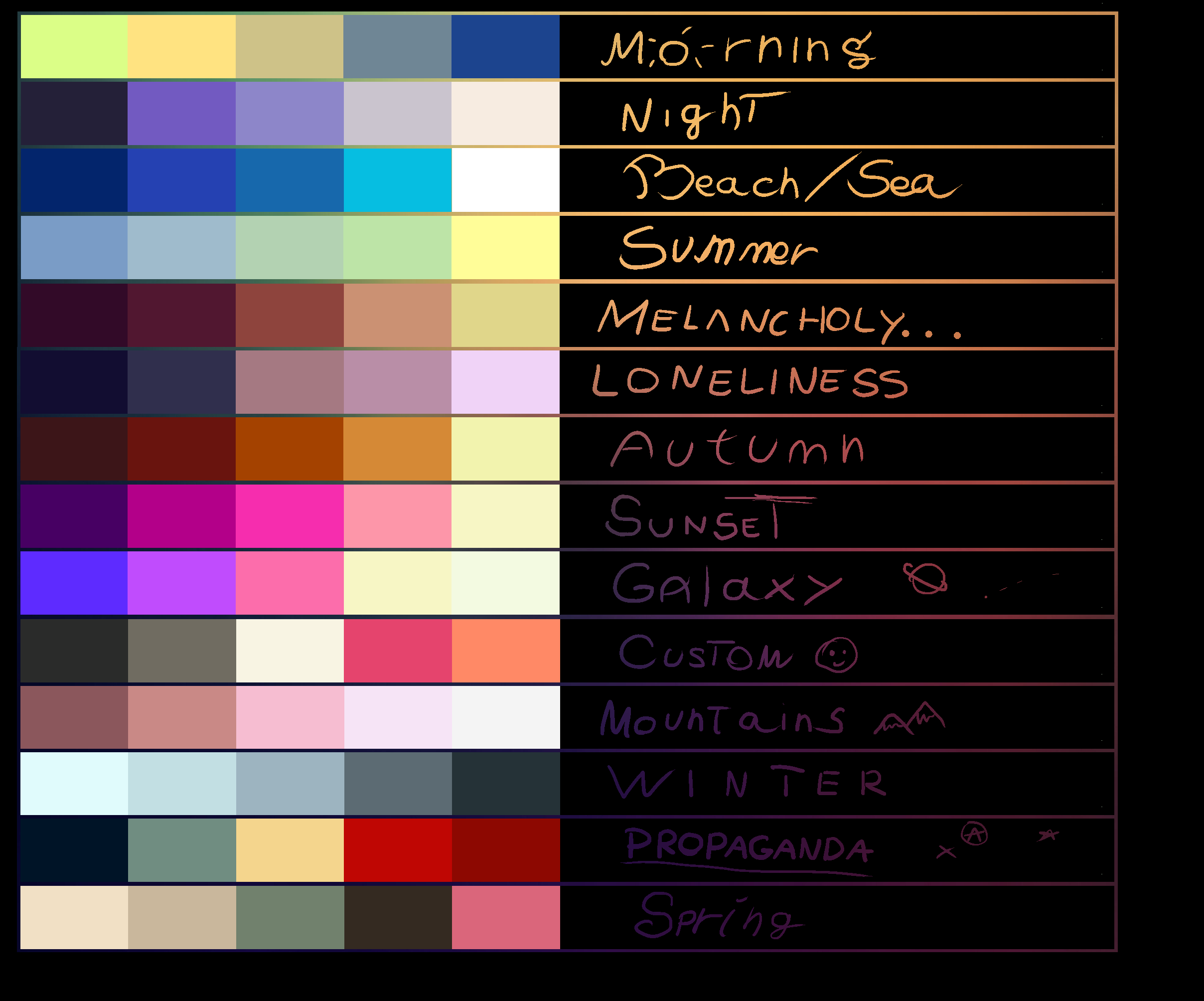 Colour palette challenge by me