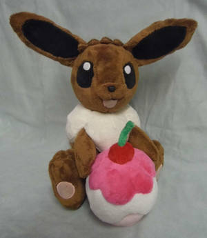 Custom Eevee with pokepuff plush *sold*