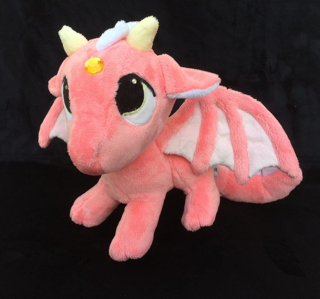 Custom Pendragon plush Dragon Coral pink