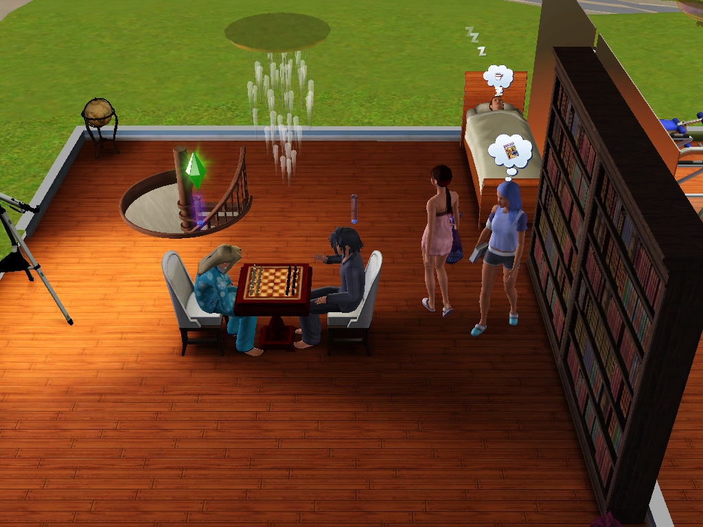 Sims 3 vexen and zexion playing chess