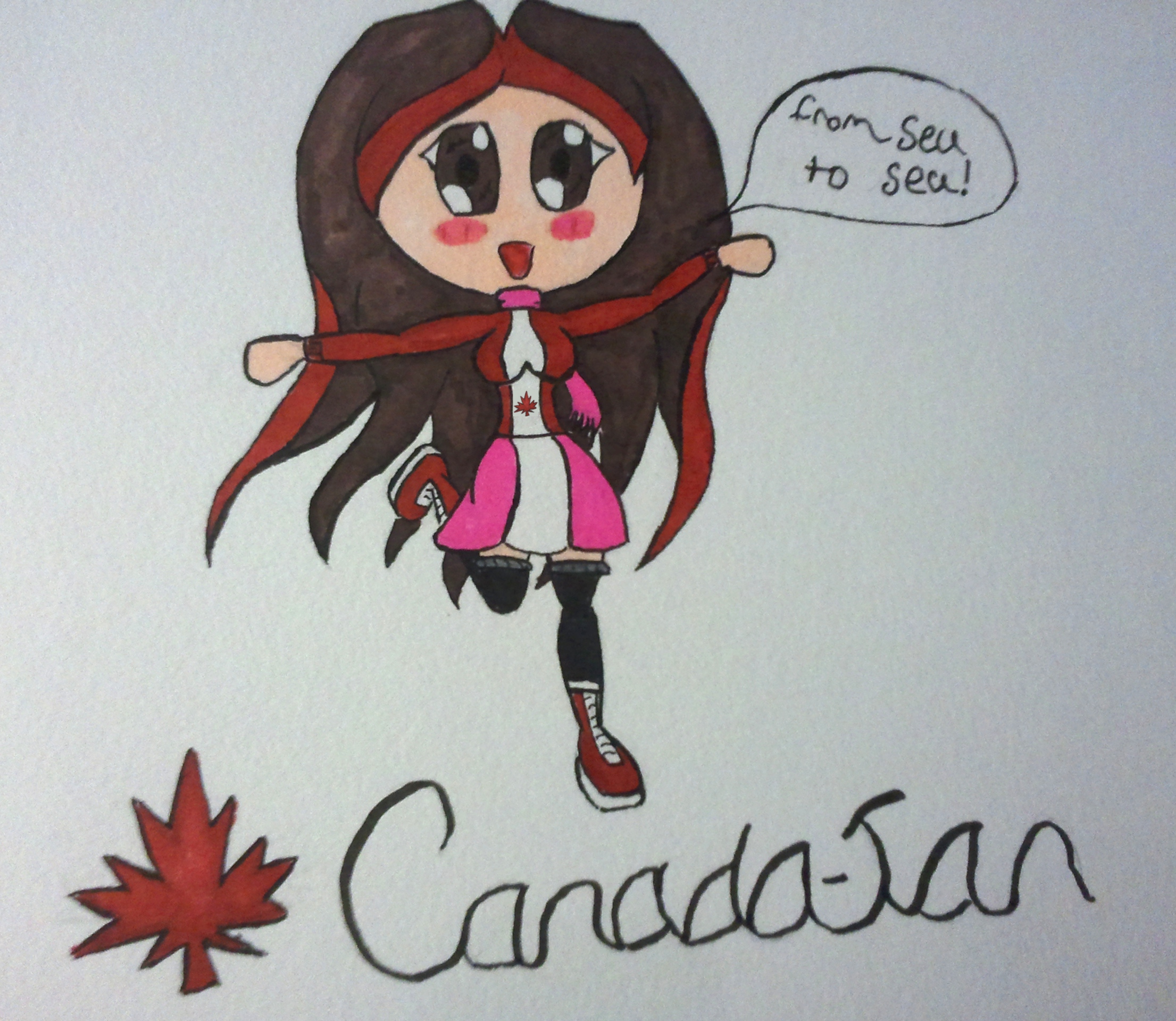 Canada-Tan Chibi Colored