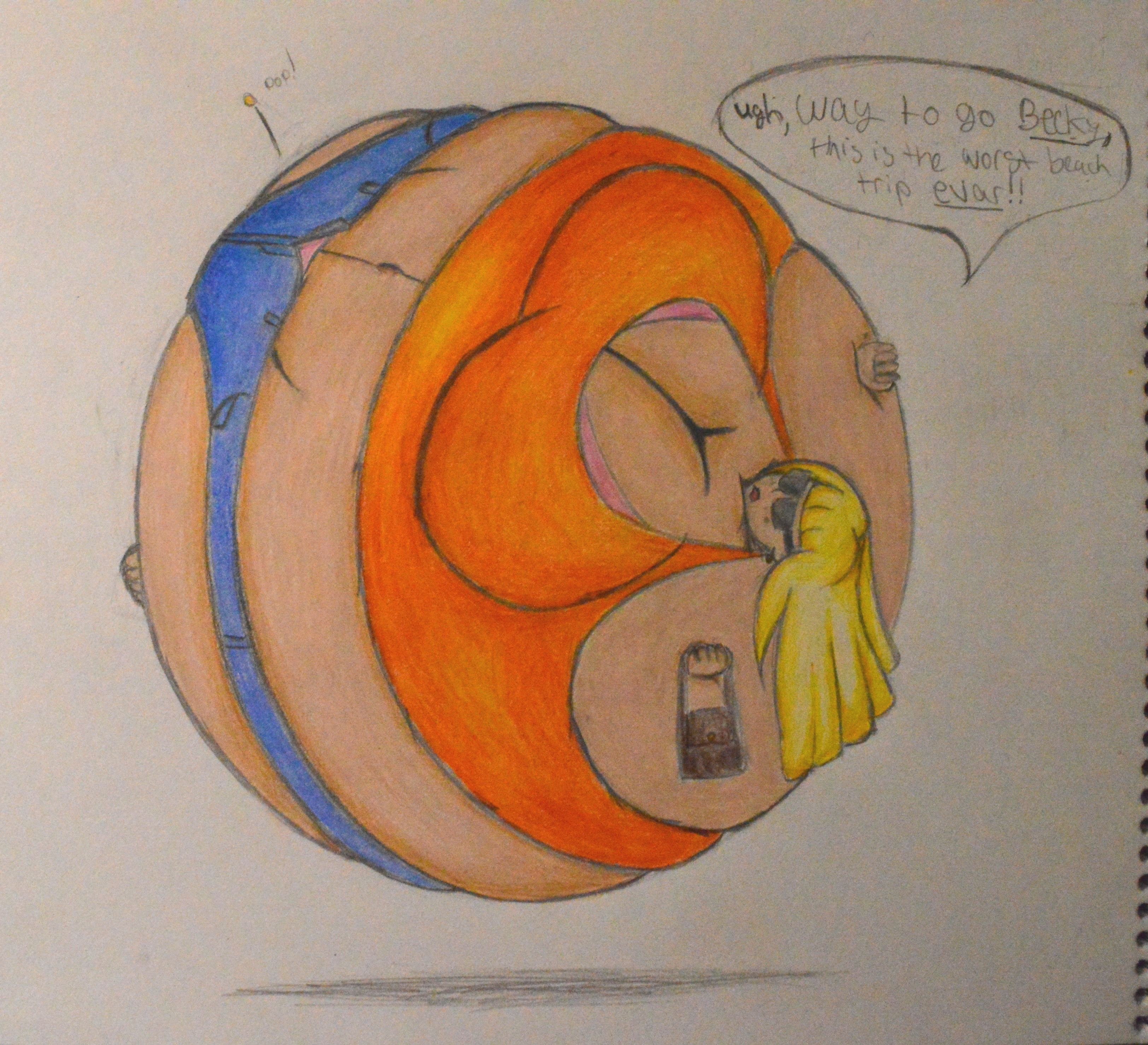 Another Blimped Summer Gal -COLORED-