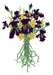 Iris and Daffodil Bouquet